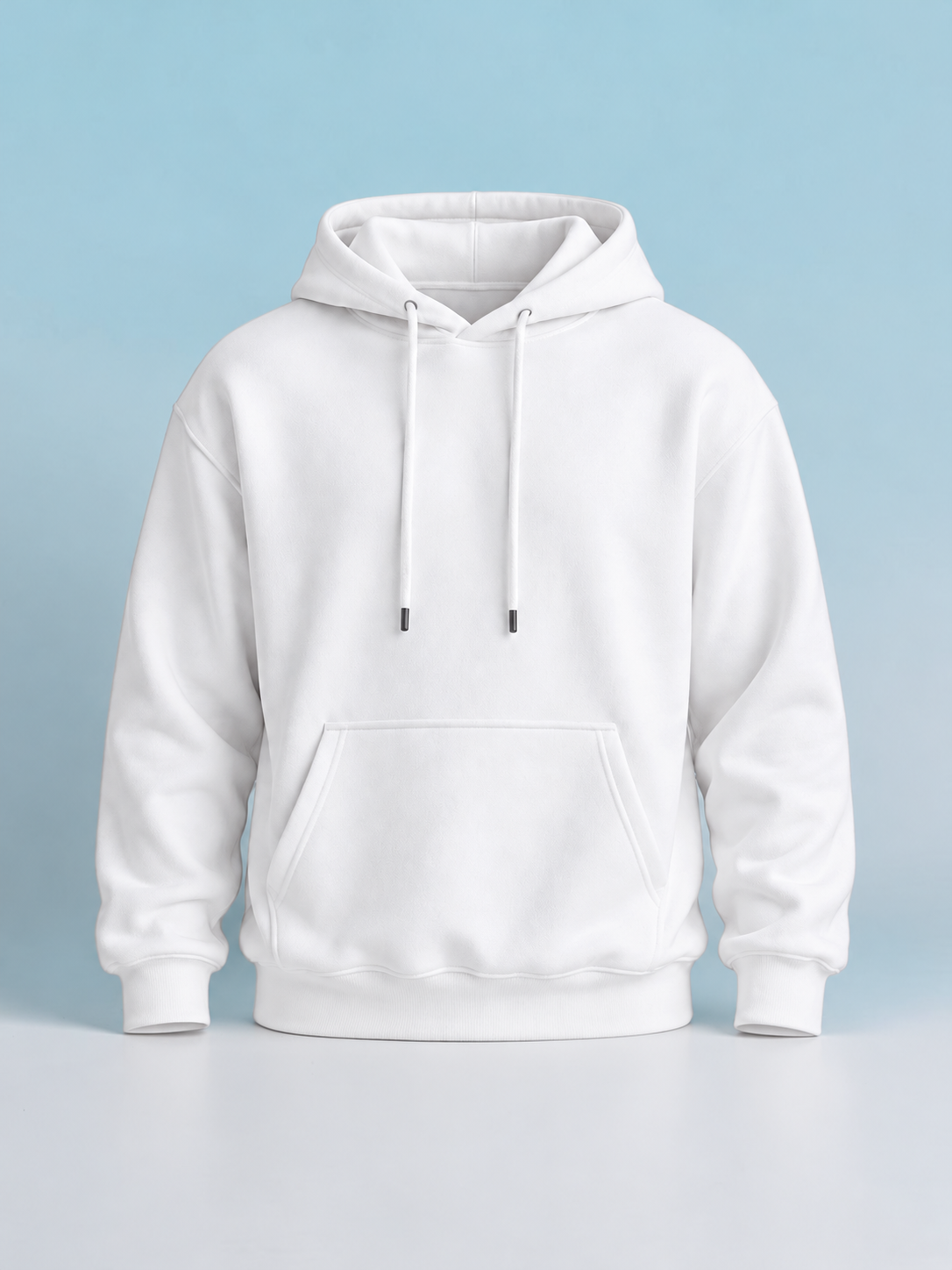 Sudadera blanca con capucha para hombre